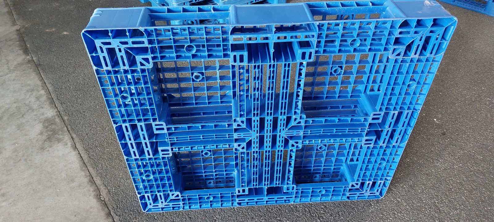 pallet usato 120x100 6 listelli colore azzurro logisto